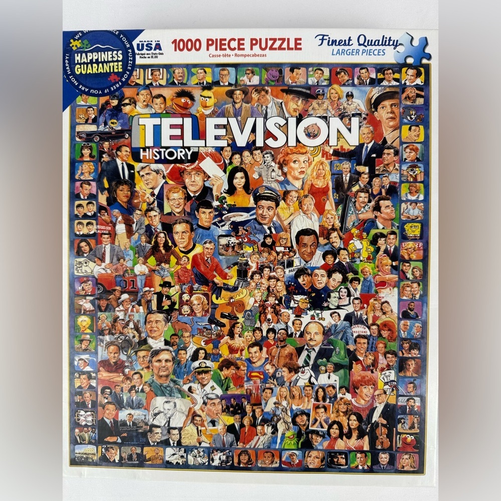 White Mountain “Television History” 1000 Piece Puzzle